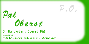 pal oberst business card